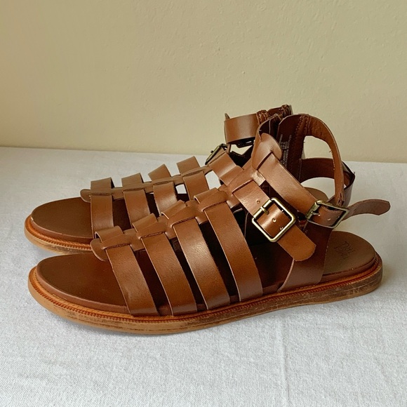Time and Tru Vegan Leather Fishermancore Women’s Brown Gladiator Sandals 10 - Picture 2 of 9